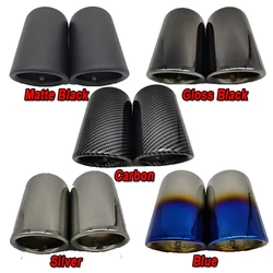 2pcs 7cm/2.76inch Stainless Steel Exhaust Pipe Muffler Tip For VW Volkswagen Jetta MK6 Golf 6 7 MK7 Variant Tiguan Scirocco Polo