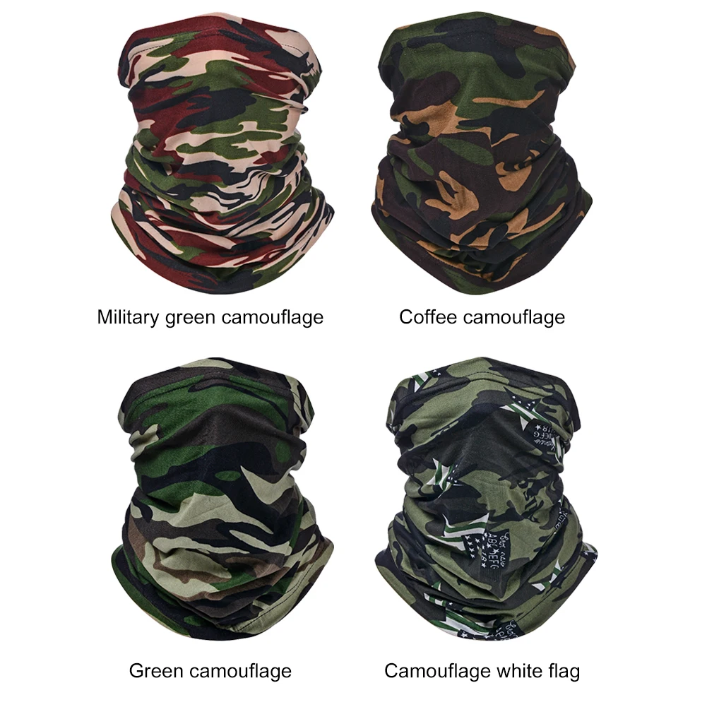 Camouflage Balaclava Hiking Scarf Balaclava Face Cover Ski Mask Army Military Tactical Hunting Cycling Scarf Bandana Neck Gaiter