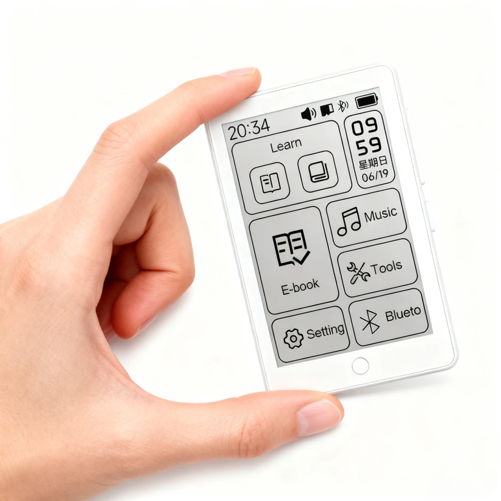 

Famue MP3 Player TF Card to192G Bluetooth Electronic Book E Ink Music Player E-Book Reader Voice Recorder Radio EYE-FRIENDLY