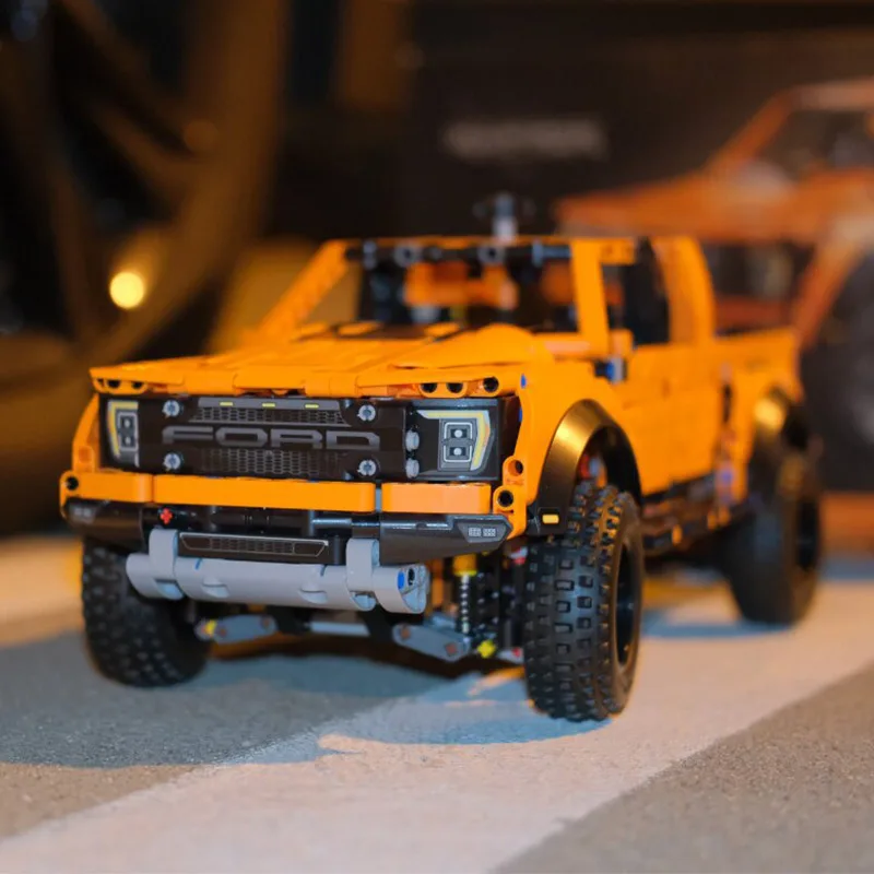 1379pcs technische Raptoren antike F-150 Pickup Truck Rennwagen Moc Baustein Modell Fahrzeug Ziegel