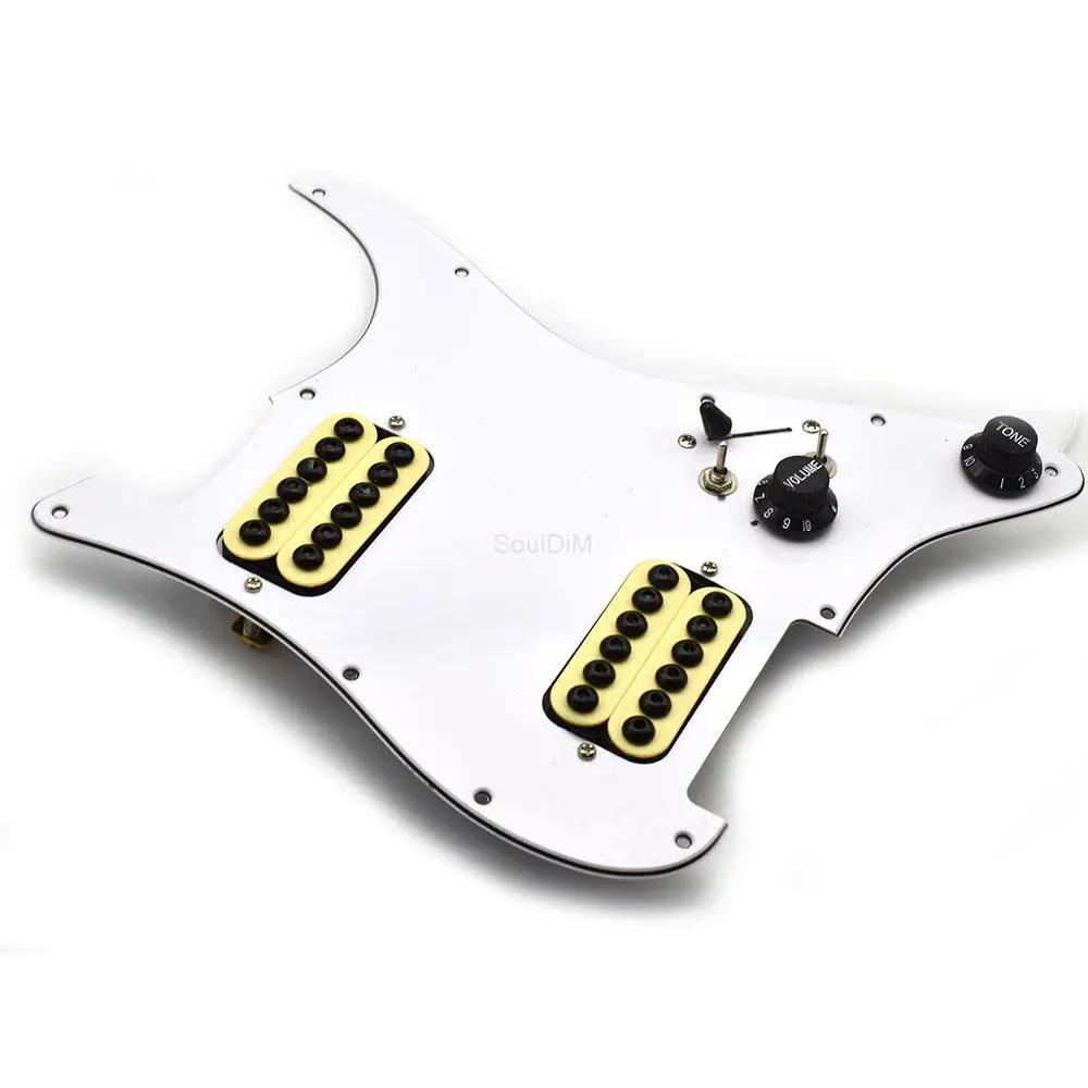 HH Series Loaded Prewired Scratchplate 2 Humbucker Coil Guitar Pickguard Pickup for ST Guitarra