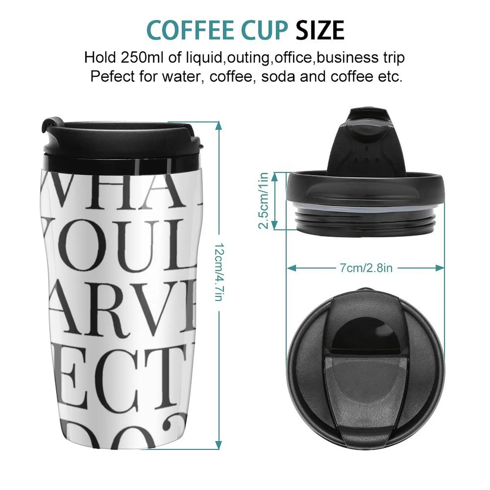 New What Would Harvey Specter Do? v2 (WHITE) Travel Coffee Mug Coffee Cups Set Thermal Coffee Bottle