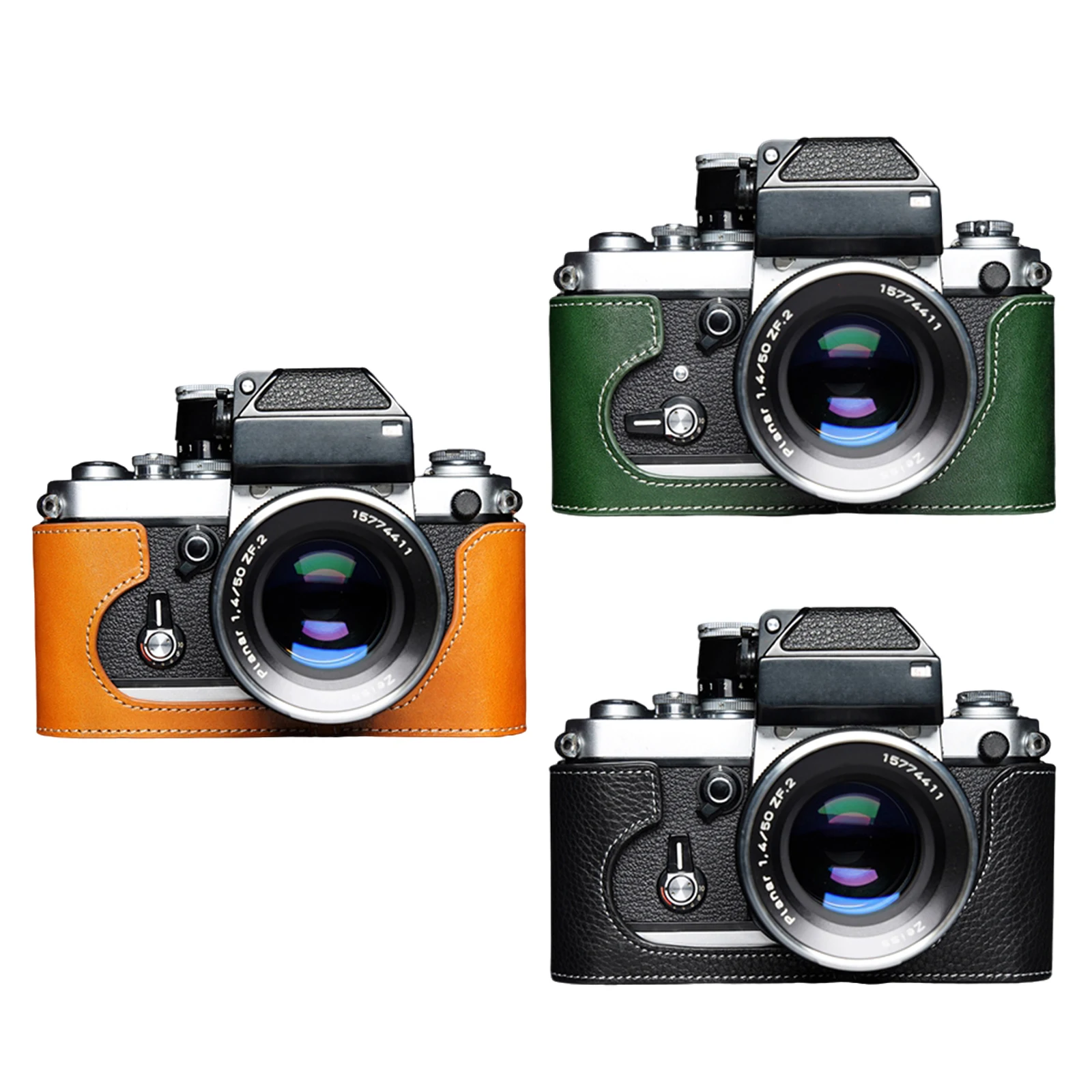 

Genuine Real Leather Half Camera Case For Nikon F2 F2A F2AS F FA simple and vintage design Retro camera Bag high quality Cover