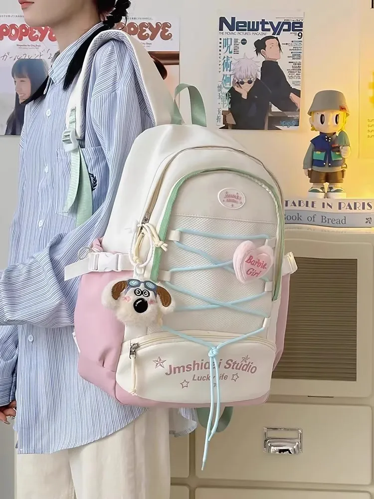 

Lightweight Large Capaci School Bag Women's Bapa Durable Double Straps Comfortable Design for High School Students