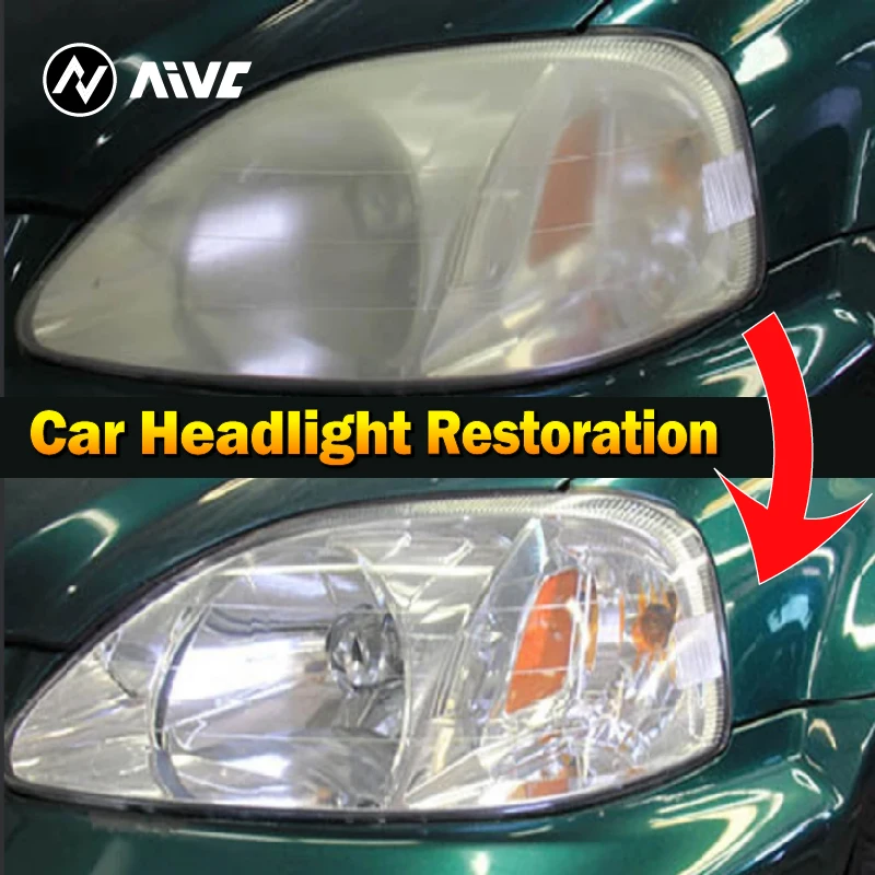 Aivc Car Headlight Restoration Polishing Kits Headlamp Anti-Scratch Car Care Refurbish Scratch Light Polisher Cleaning Paste