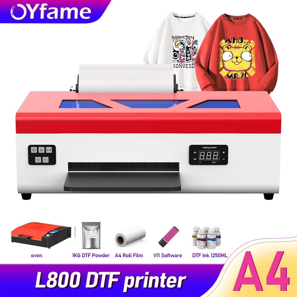 

OYfame A4 impresora dtf L805 A4 dtf печатная машина безпосередньо для переноса пленки принтер для футболки A4 джинсы одежда ткань печать