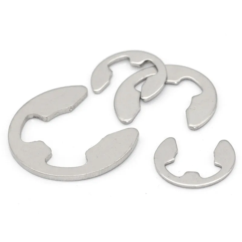 360/200pcs/set E clip set circlip washer assortment kit 304 stainless steel 1.2-15 mm external c clip snap for shaft