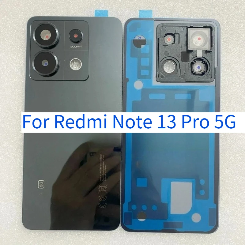 Back Cover Replacement For Xiaomi Redmi Note 13 Pro 5G Back Door Battery Case Rear Housing Cover +Adhesive