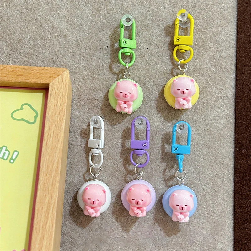 Cute Cartoon Swimming Ring Piglet Keychain Kawaii Keychain Unique Design Knapsack Decor Car Keychain Pendant Accessories