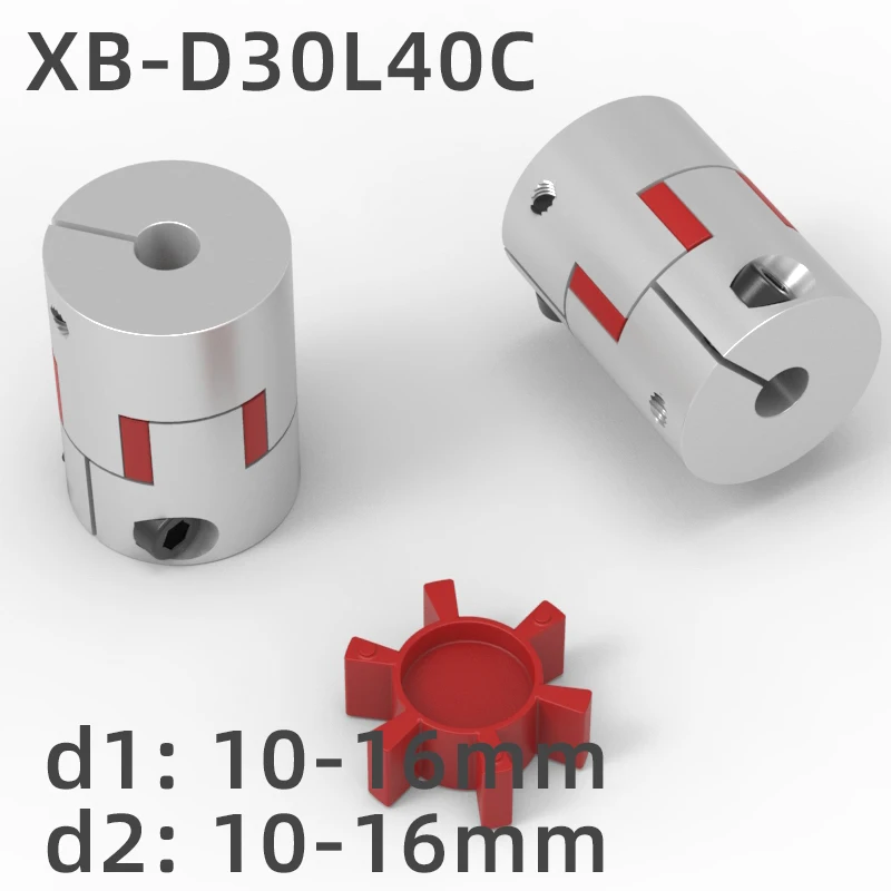 

XB D30L40C Three Jaws Coupler Aluminium Plum Flexible Shaft Coupling Motor Connector CNC Flexible Couplings 10mm-16mm