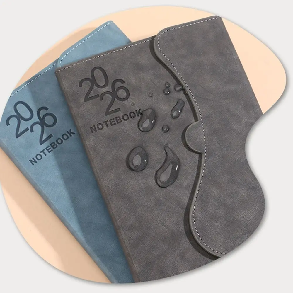 Inglese 2026 Agenda Planner Blocco note Copertina magnetica in PU Resistente all'usura Lista delle cose da fare Notebook Carta spessa portatile
