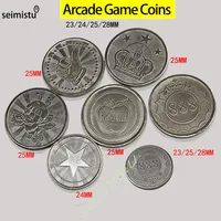 100 Uds. De fichas de acero inoxidable de 23/24/25mm, diseño de corona, moneda Arcade para aceptador de monedas, juego de salón recreativo, grúa, máquina expendedora de garra