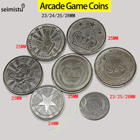 100pcs Stainless Steel 23/24/25mm Tokens Crown Design Arcade coin For Coin Acceptor Arcade Game Crane Claw Vending Machine
