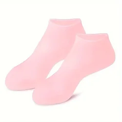 2 Pack Silicone Moisturizing Foot Socks for Dry Cracked Feet, Foot Spa Treatment Massage Moisturizing Gel Socks