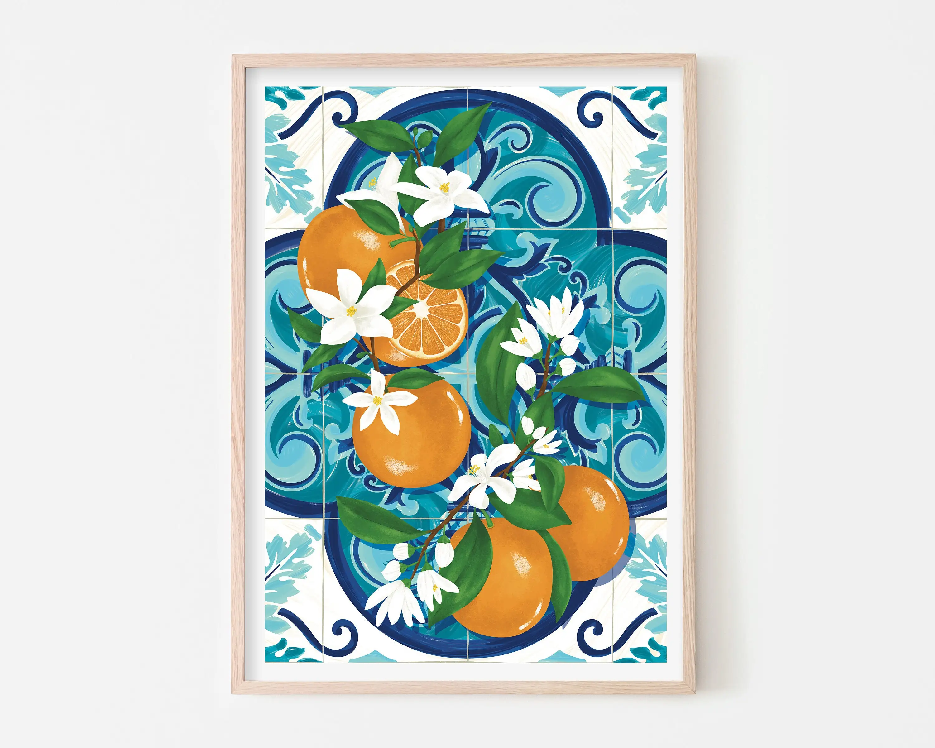 Dutch Food Capri Salad Italian Lemon Croissant Oranges Fruit Poster Print Wall Art Pictures Canvas Painting Room Home Decor Gift