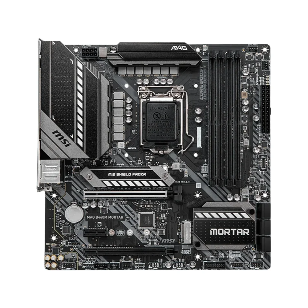 Płyta główna MSI B460M MORTAR, chipset Intel B460, format Micro ATX, gniazdo LGA 1200, kompatybilna z procesorami I5 10400F, 10600K, I7 10700K, I3 10100, pamięć DDR4, slot M.2. — zdjęcie produktu 7