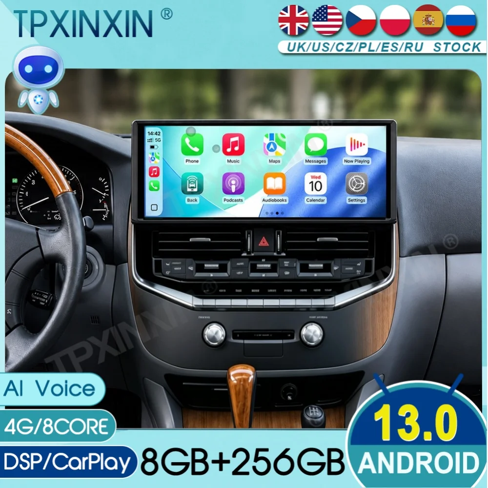 Android Car Radio GPS Navigation Touch Screen For Toyota Land Cruiser LC100 LX470 2002~2007 Multimedia Stereo Player Head Unit