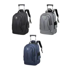 Rolling Backpack Large Capacity Bag Computer Backpack for Overnight Business