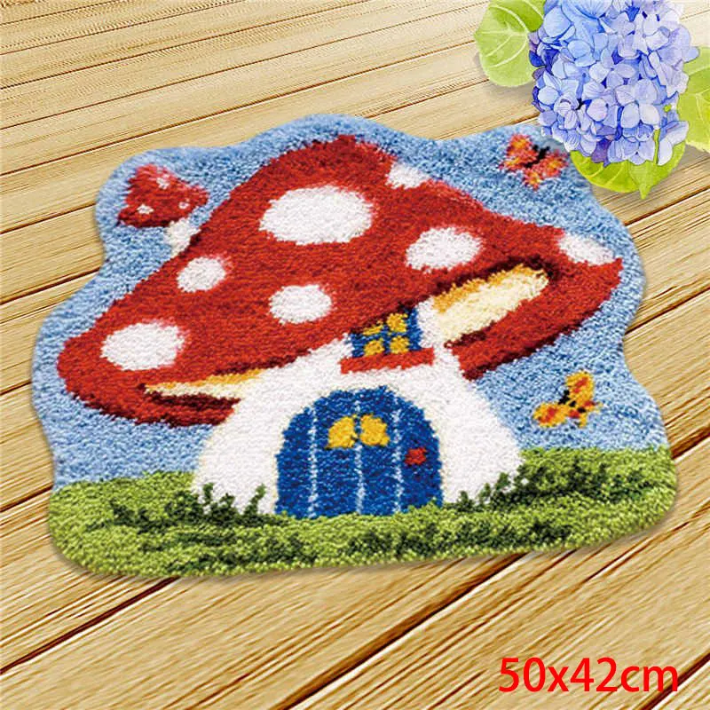 Diy Kit Tricot Debutant Tapis Kit De Crochet À Loquet Hibou De Dessin Animé Animaux Fantastiques Kits De Crochet À Loquet Bricolage Broderie Artisanale Tapis Tapis Fabrication De Tapis Bri 60x90cm