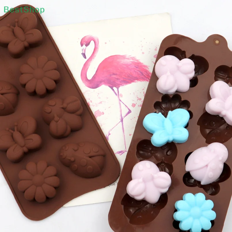 

8 Grids Silicone Insect Butterfly Chocolate DIY Cake Mold Food Grade Silicone High Temperature Resistant