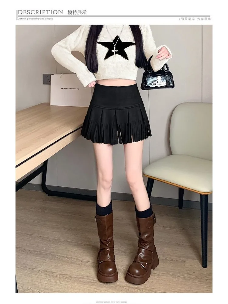 Sexy Streetwear Y2k Clothes Women Jumpsuit Retro Tassel Mini Skirt Trendy Bodycon Hip Lift Sport Beach New Womens Clothing Club