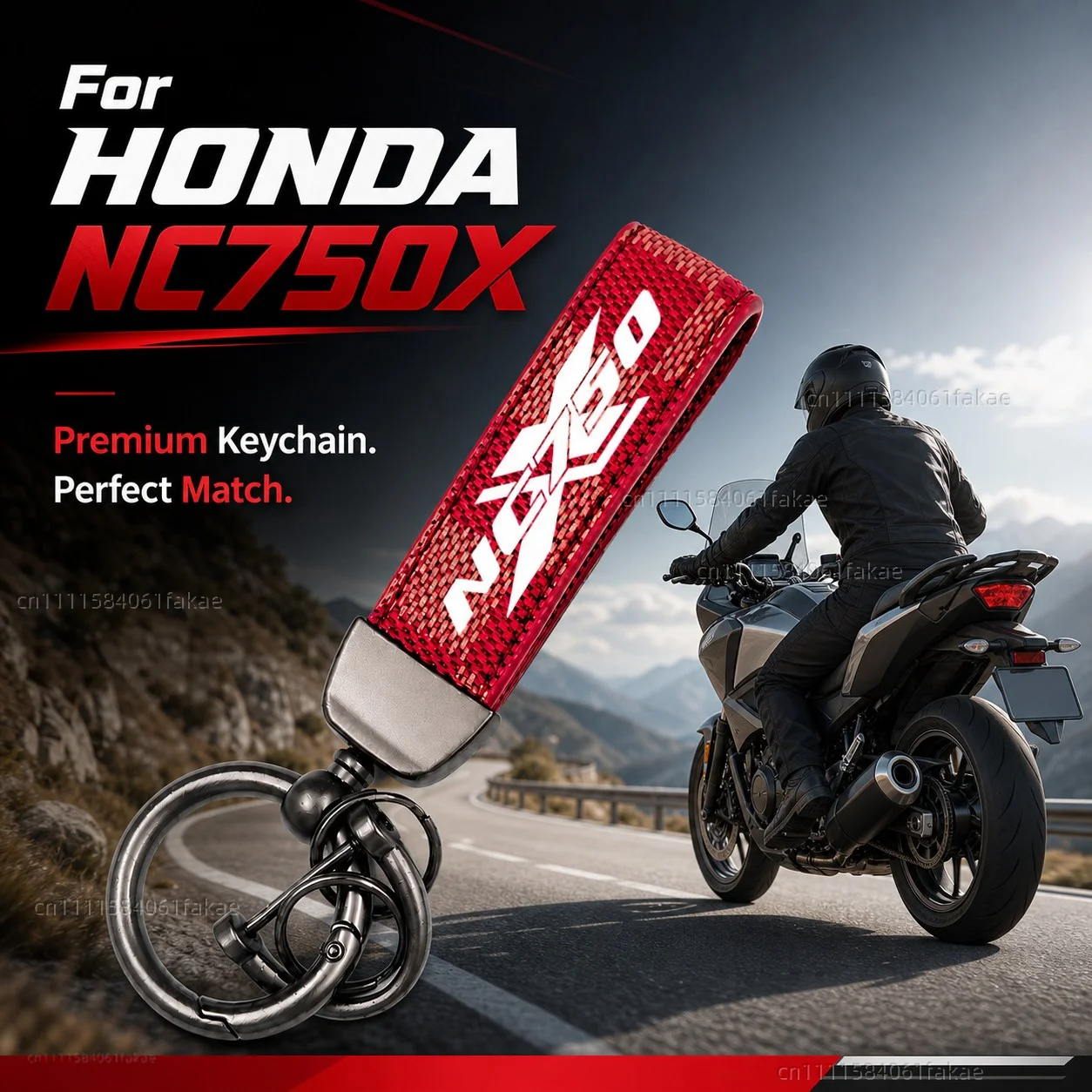 For HONDA NC750X NC 750X NC750 X Motorcycle Keychain Leather Key Ring Custom Logo Gift for Rider Men Women Accessories