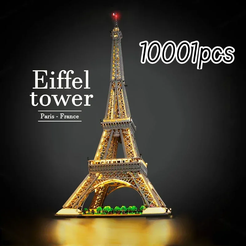 NEW Famous  IN ICONS 1.5M Tall Eiffel Tower 10307 10001pcs PARIS World Architecture Building Blocks Bricks Toys For Adults Gifts