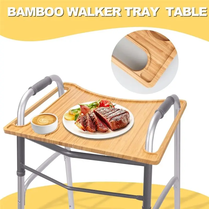 Walker Tray For Folding Walker Hard Tray Table For Seniors Foldable Walker Accessories For Meals, Drinks, Reading, Laptop