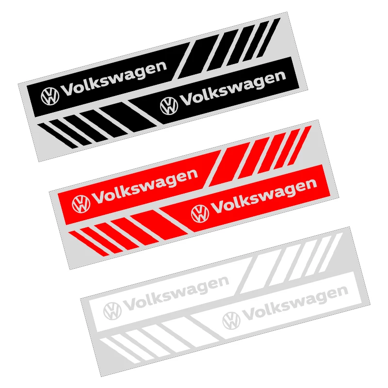 Car PVC Stripe Racing Strips Rear View Mirror Stickers Badge For Volkswagen Vw Golf GTI Polo Passat Tiguan Golf-4 Jetta Lavida