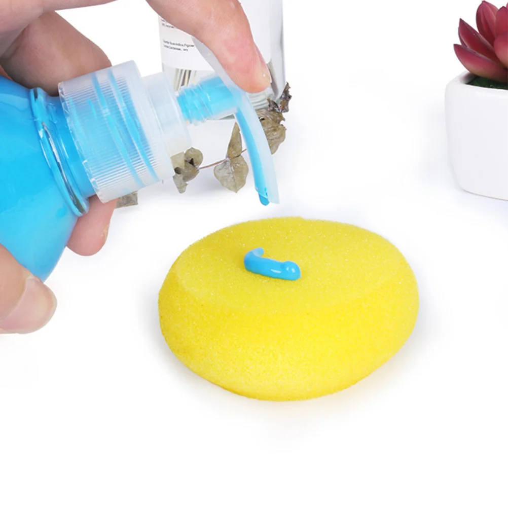 مجموعة فرش طلاء إسفنجية مستديرة مكونة من 10 قطع، فرش رسم إسفنجية سهلة التثبيت وقابلة للغسل للحرف المائية والطين