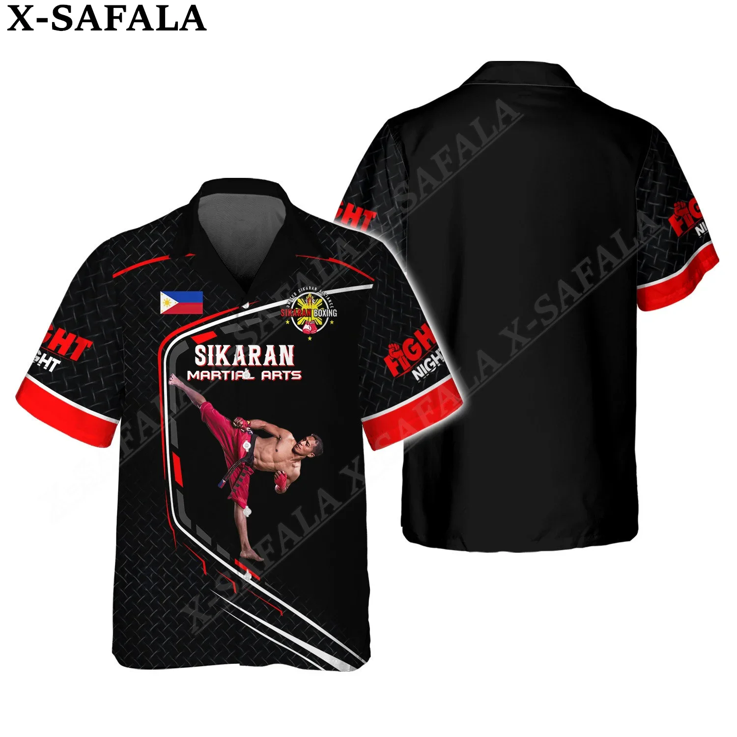 Sikaran Mixed Martial Arts Fighting 3D Prints Hawaiian Beach Shirts For Men And Woman Holiday Casual Comfortable Top Comfortable