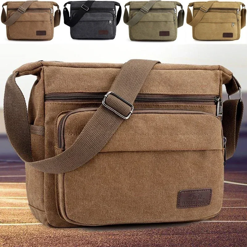 

Canvas Crossbody Shoulder Messenger Bag for Men, Casual Multi-function Portable Men Bag, New Fashion