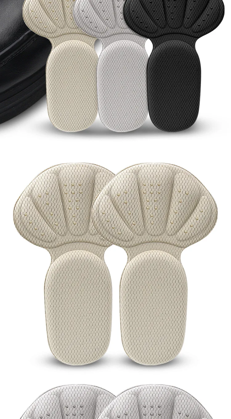 High Quality T-Shaped Shoe Heel Stickers Sneaker Half Cushion Heel Inserts Protection Pads Shoe Size Reducer for Comfort