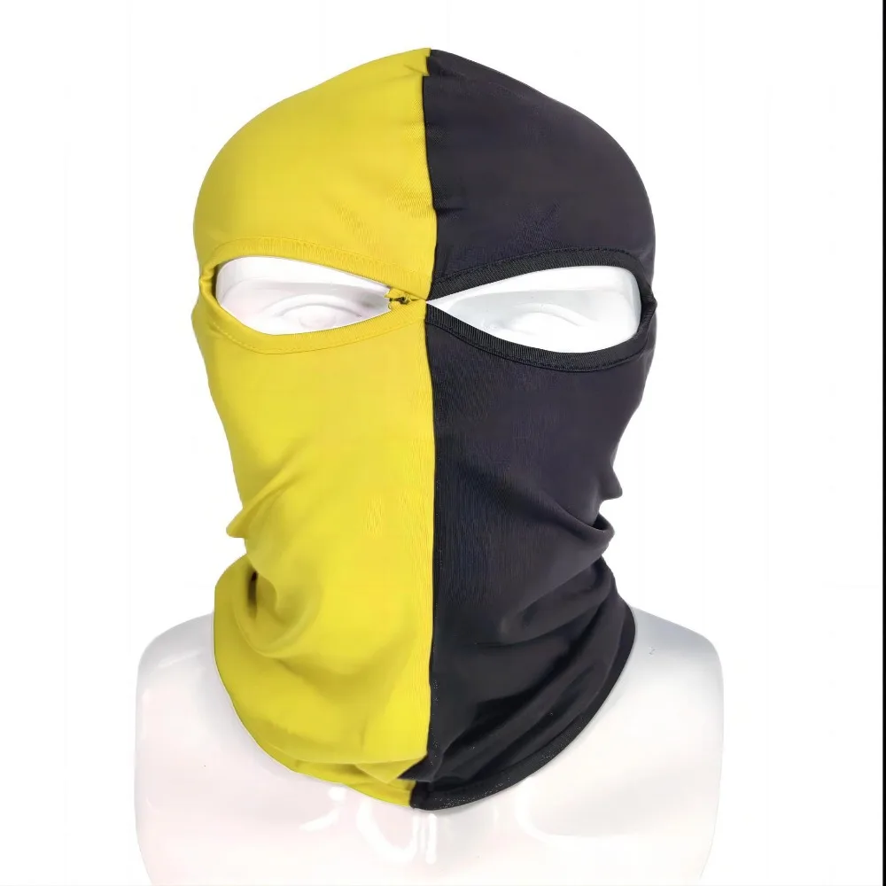 New 3 Hole Full Face Mask Sunscreen Two Tone Style Riding Scarf Ice Silk Head Mask