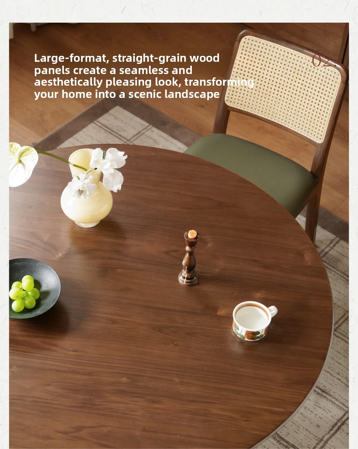 LMM solid wood dining table small apartment dining table household simple