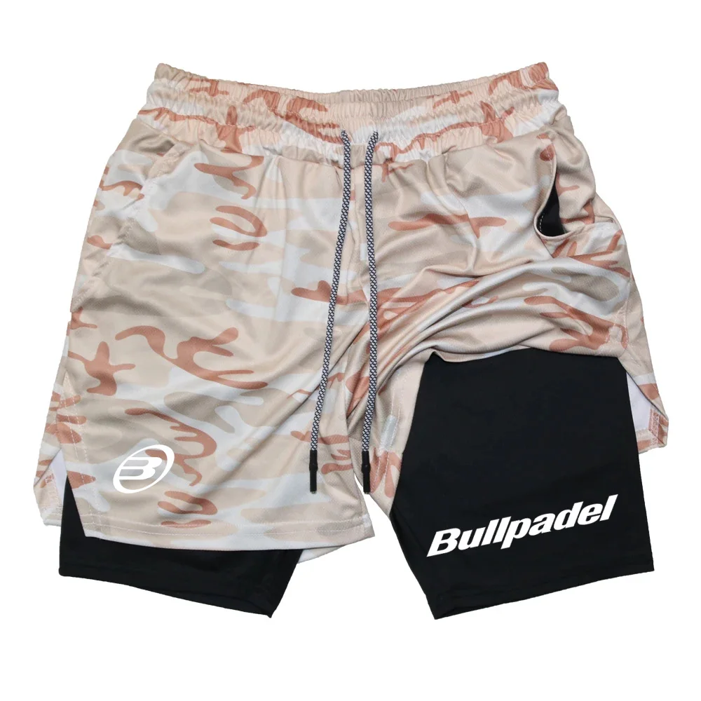 2025 novos shorts masculinos dois em um de camada dupla esportes fitness lazer ginásio esportes shorts apertados marca jogging malha secagem rápida jogger