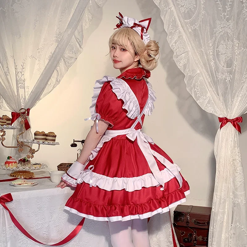 Vestito da cameriera giapponese Sweet Lolita School Girl Party Show Love Live costumi Cosplay Anime Plus Size uniforme da cameriera 2023