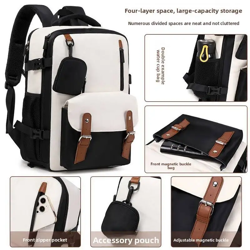 Geestock Women Carry On Backpack Travel Backpack Plane 40x30x20 Girls' School Backpack Youth Students Schoolbags Laptop Bag