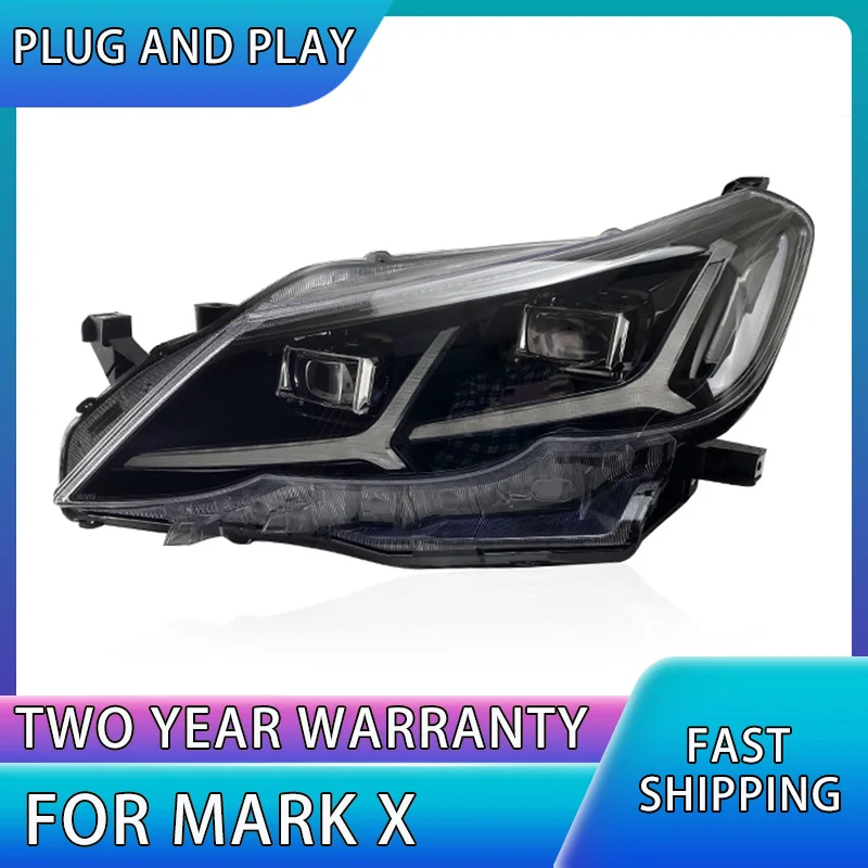 For Toyota Mark X Headlights 2010-2013 Reiz LED Headlight LED DRL Animation Bi Xenon Head Lamp Auto Accessories