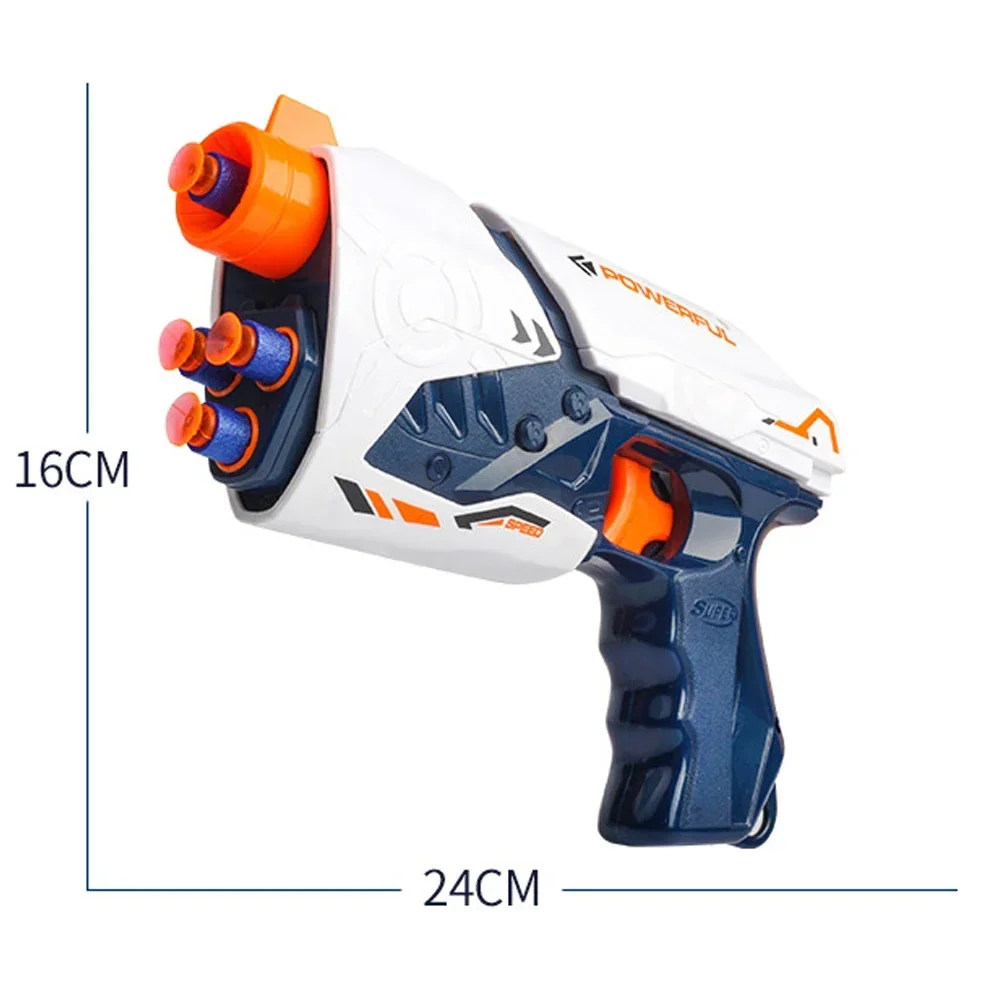 Kits de pistolet jouet en plastique à balles souples manuelles pour enfants, pour fléchettes Nerf, pistolet à longue portée, jouet pour enfants, cadeau de noël