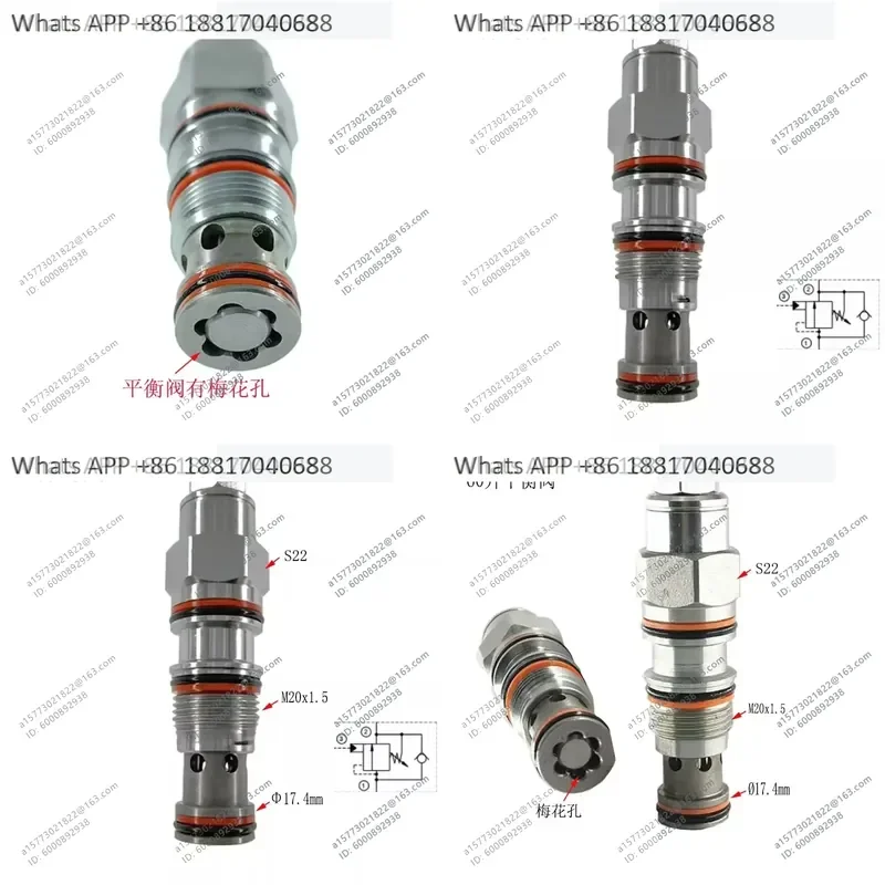 1PC for Excavator Wood Grabber Hydraulic Cylinder Balance Valve Counterbalance Valve for Hydraulic CB11A33HL Wood Clamping