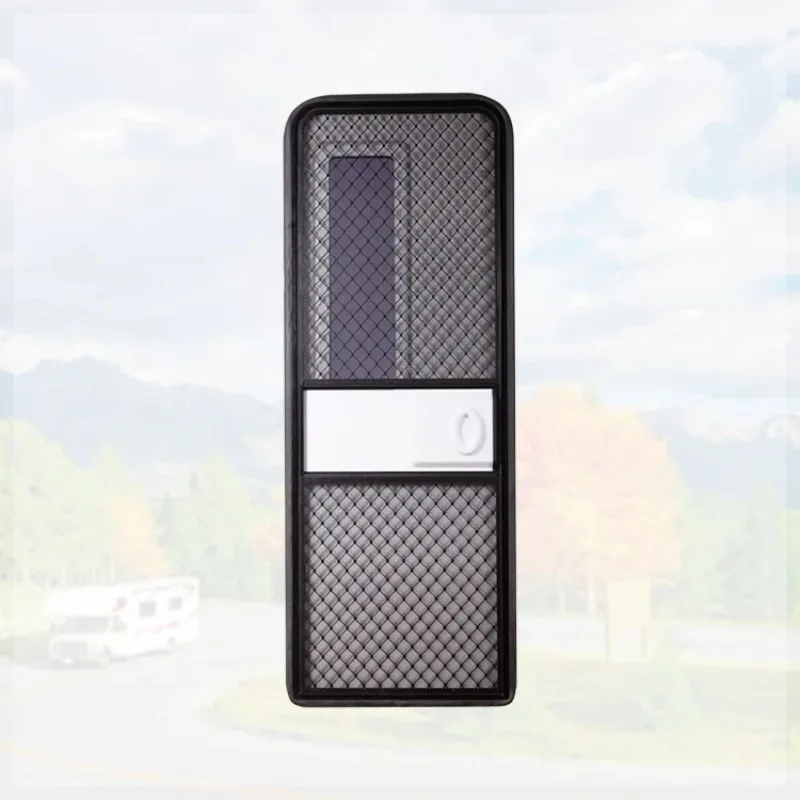 حار بيع الأسود سبائك الألومنيوم تخييم دخول الباب الإطار متنقل الباب مطوي الشمس أعمى Rv الباب