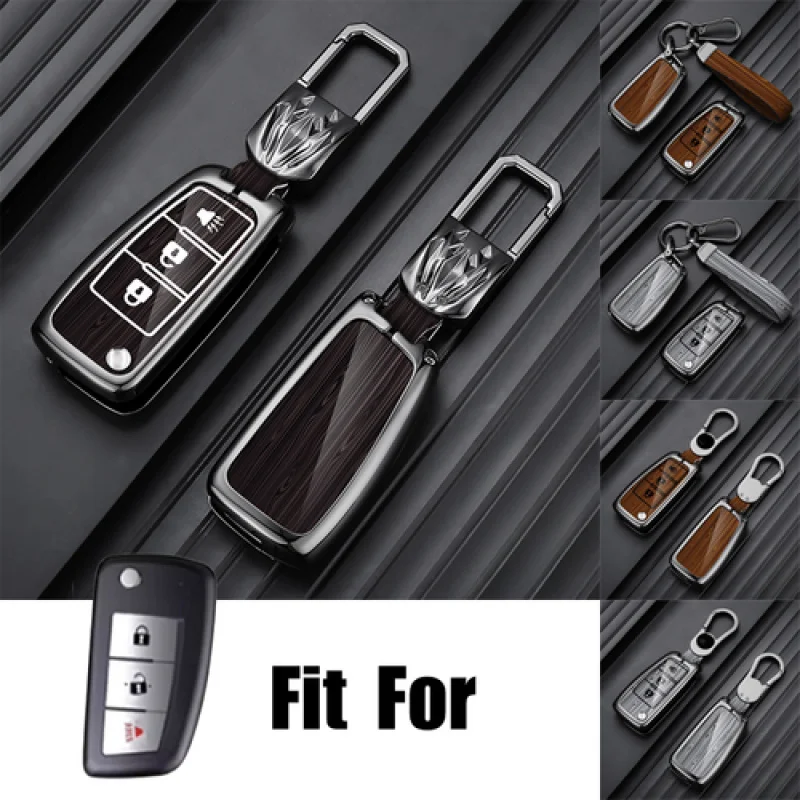 

Кожаный брелок для ключей автомобиля A + из алюминиевого сплава, чехол-держатель для Nissan Rogue 2014-2019