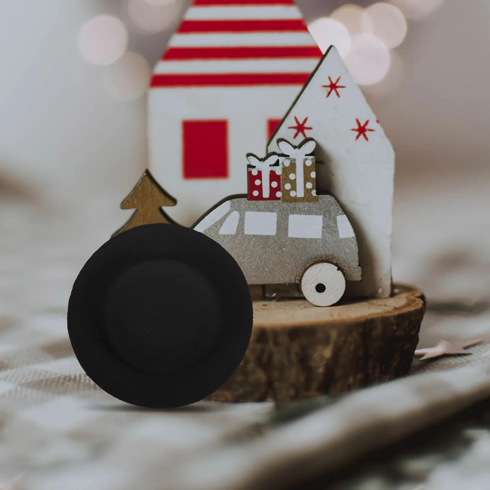 10 Peças de Mini Chapéus de EVA para Artesanato, Pequenos Adereços de Chapéu para Decoração de Miniaturas de Casas de Bonecas, Acessório para Pintura e Tingimento DIY
