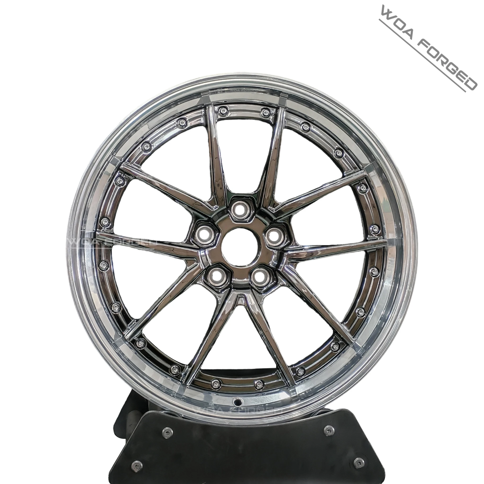 تخصيص 6061T6 قطعتين تصميم خفيفة الوزن مزورة عجلات سباق الألومنيوم 16-24 بوصة طبق عميق 114.3 مللي متر PCD 30 مللي متر ET قطع