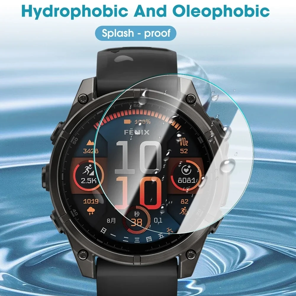 1/5pcs 9H HD Tempered Glass for Garmin Fenix 8 43mm/47mm/51mm Watch Screen Protector Cover Film on FenixE 47mm Solar Smart Watch