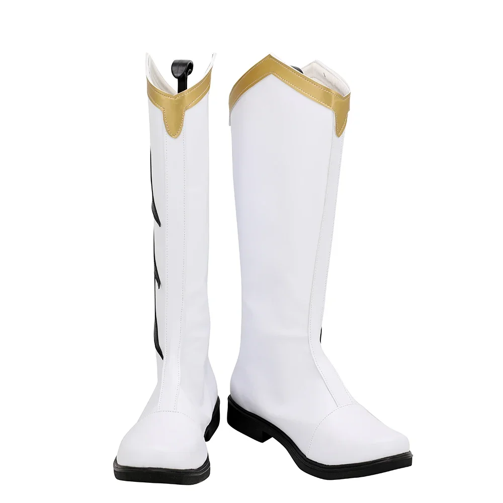 Bakuryuu Sentai Abaranger Mikoto Nakadai Cosplay Boots White Shoes Custom Made