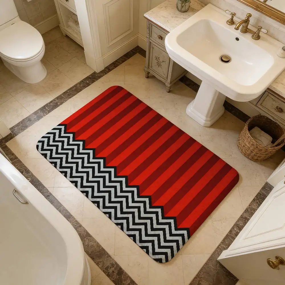 Mystery TV T-TwinS P-Peaks Hallway Carpet Non-Slip Laundry Room Mat Laundry Decor Balcony Child Living Room Toilet Rug