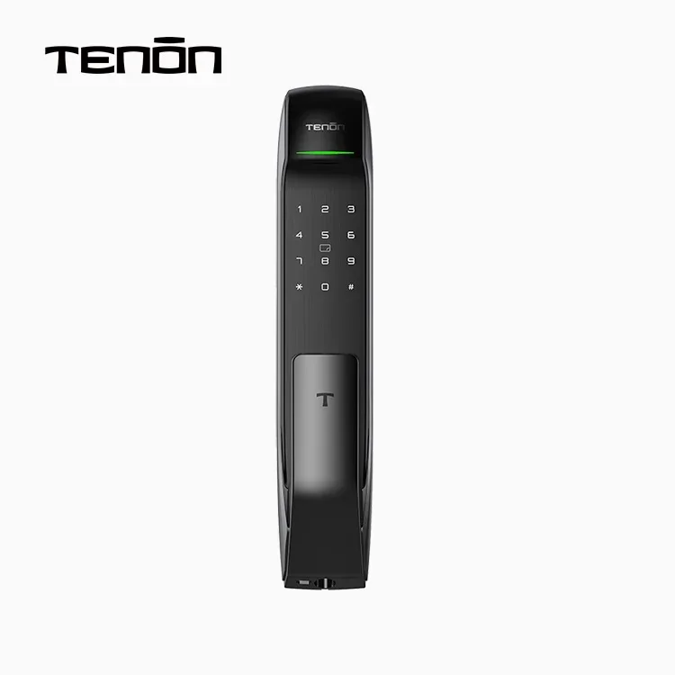 Tenon A2 Electronic Smart Lock Tuya Push Pull Intelligent Fingerprint Digital Smart Door Lock For Apartment Building