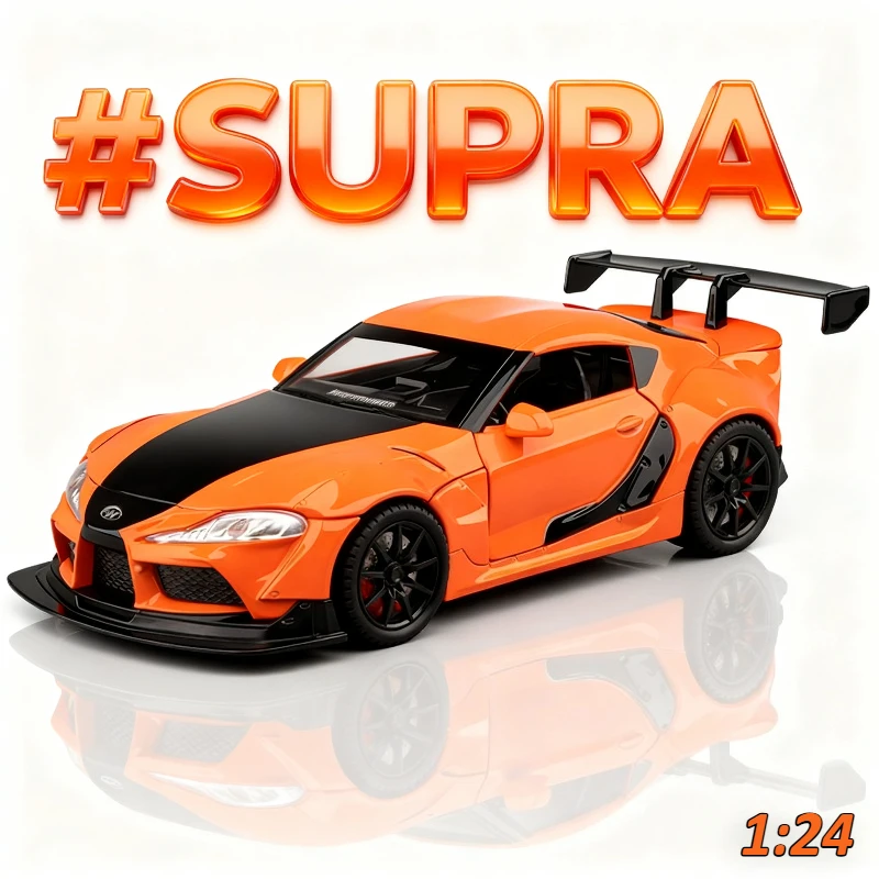 

1:22 Supra Graffiti Version Sports Car Alloy Vehicle Diecast Metal Model Kids Toys for Boys Friends Gifts Collect Ornaments